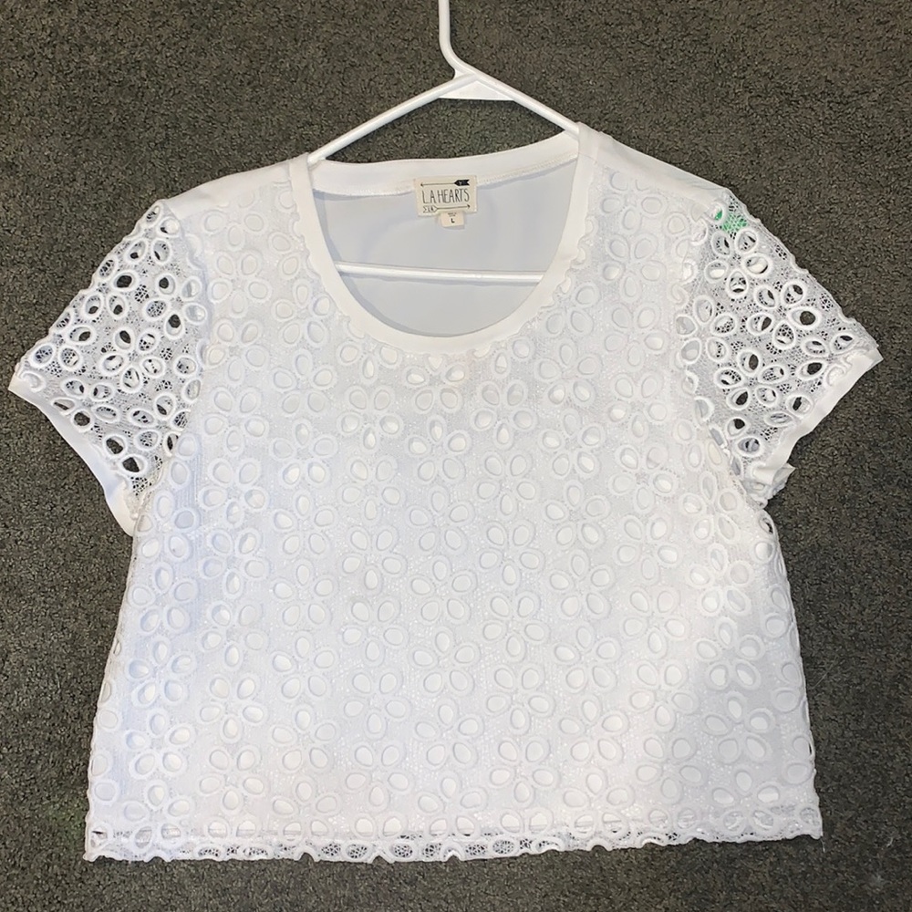 White Floral Blouse